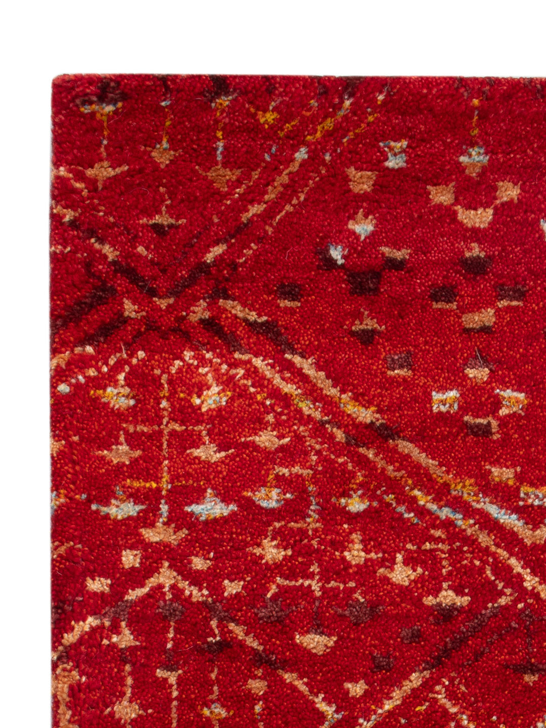 Gabbeh Teppich Indus 60x90cm - Wollteppich - rot