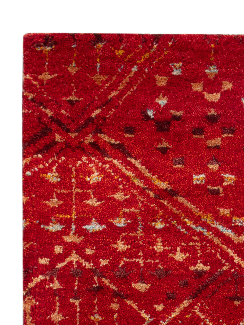 Gabbeh Teppich Indus 60x90cm - Wollteppich - rot