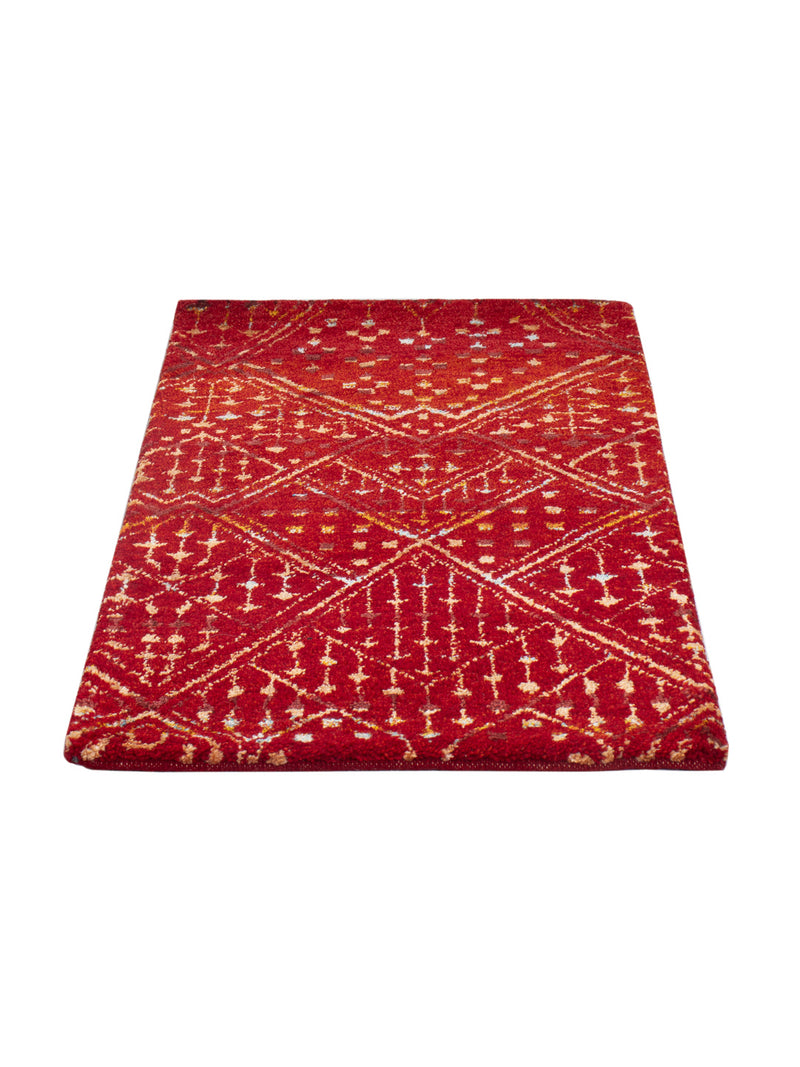 Gabbeh Teppich Indus 60x90cm - Wollteppich - rot