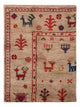 Gabbeh Teppich Indus 60x90cm - Wollteppich - hellbeige