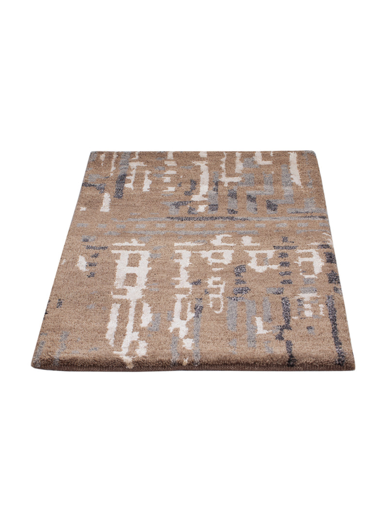Gabbeh Teppich Indus 60x90cm - Wollteppich - hellbraun