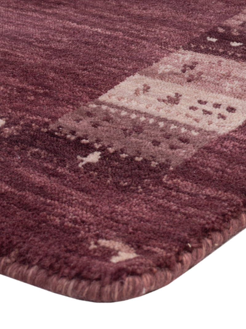 Loribaft Loom Teppich 60x90cm - Wollteppich - dunkelrot