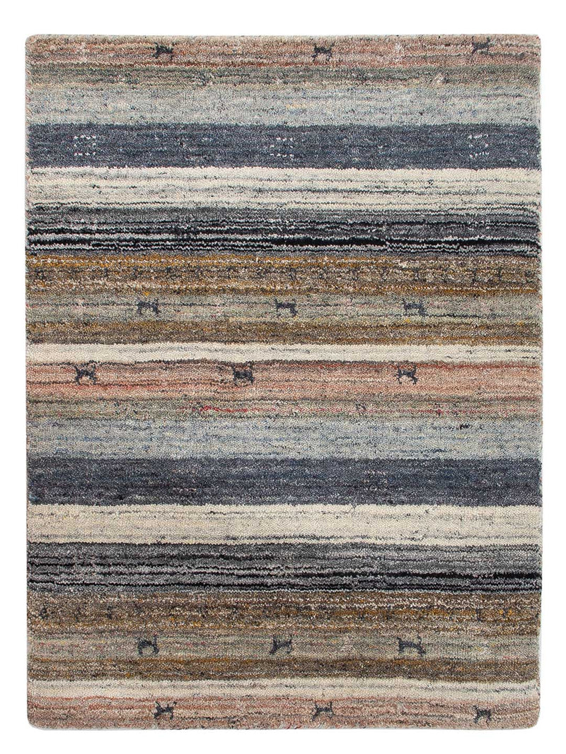 Loribaft Loom Teppich 60x90cm - Wollteppich - mehrfarbig