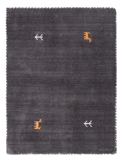 Loribaft Loom Teppich 60x90cm - Wollteppich - dunkelgrau