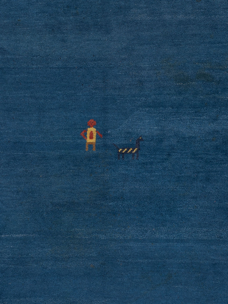 Gabbeh Teppich - Indus - 250 x 356 cm - blau