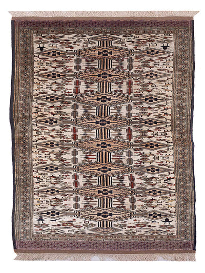 Kelim Seide Teppich 90x304cm - beige