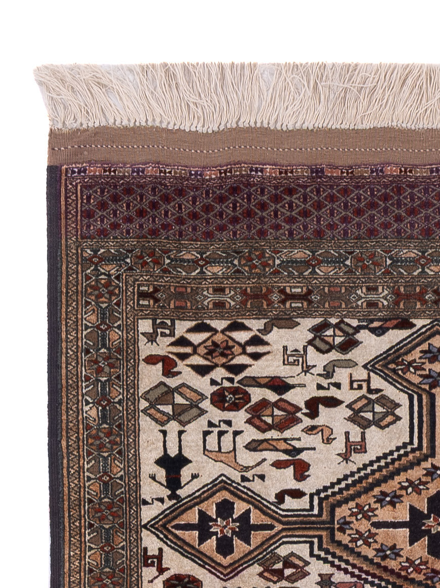 Kelim Seide Teppich 90x304cm - beige