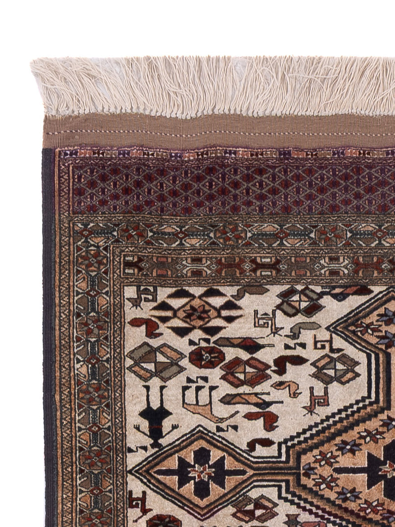 Kelim Seide Teppich 90x304cm - beige