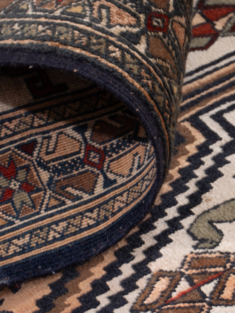 Kelim Seide Teppich 90x304cm - beige