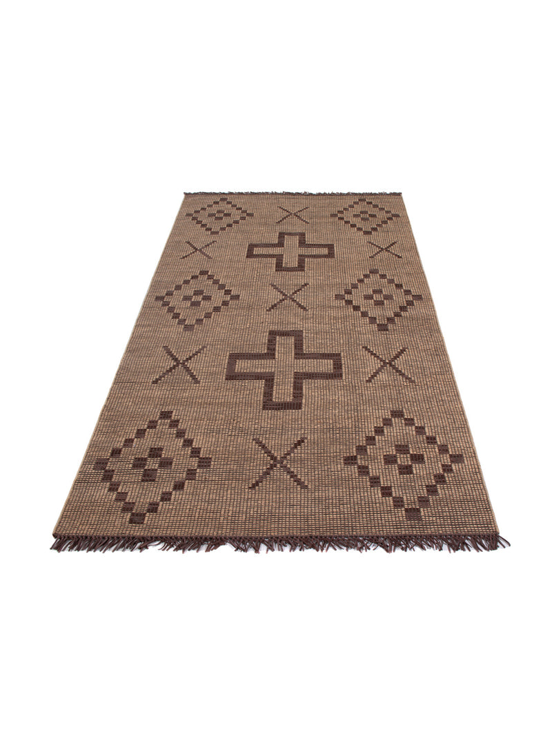Moderner Teppich 150x250cm - Designerteppich - hellbraun