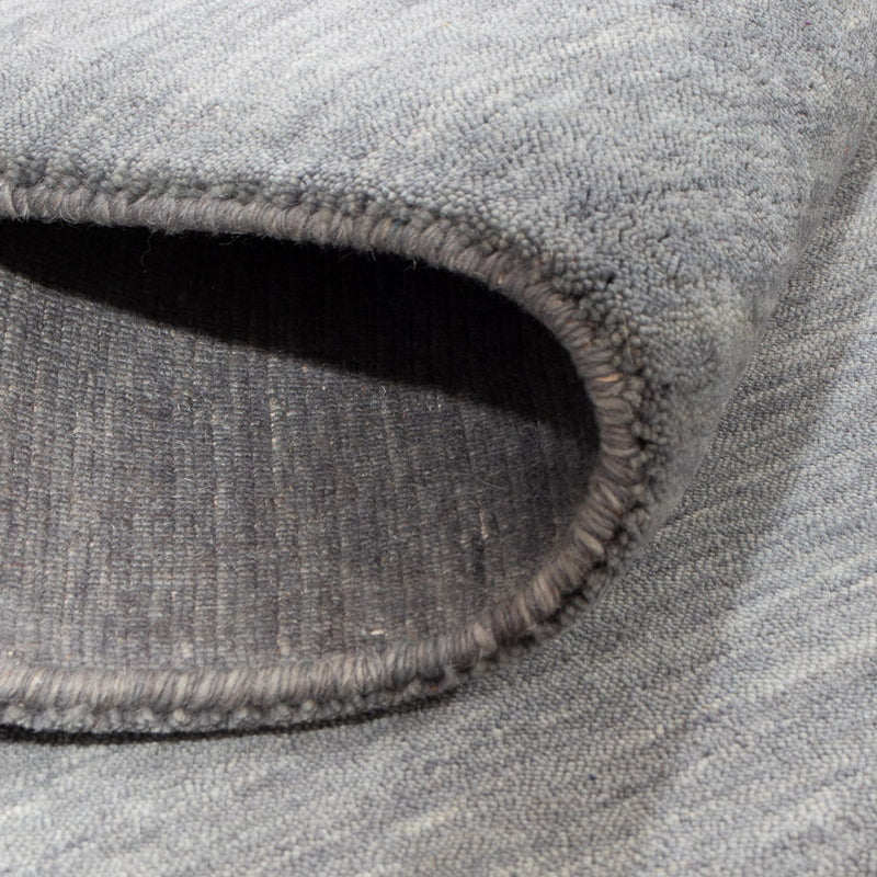 Indo Loribaft Teppich 200x200cm - Wollteppich - hellgrau
