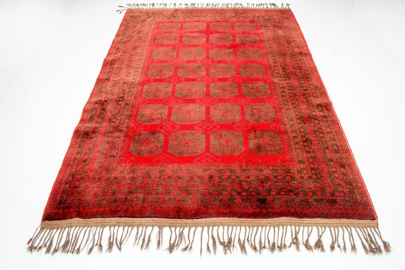 Afghan Teppich - Buchara 203 x 292 cm - rot