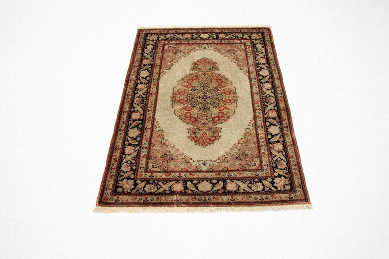 Ghom - Seide Teppich 70x120cm - Perserteppich - beige