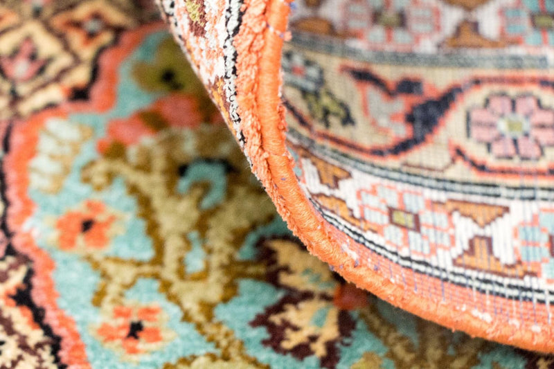 Kaschmir Seide Teppich 82x313cm - Orientteppich - mehrfarbig