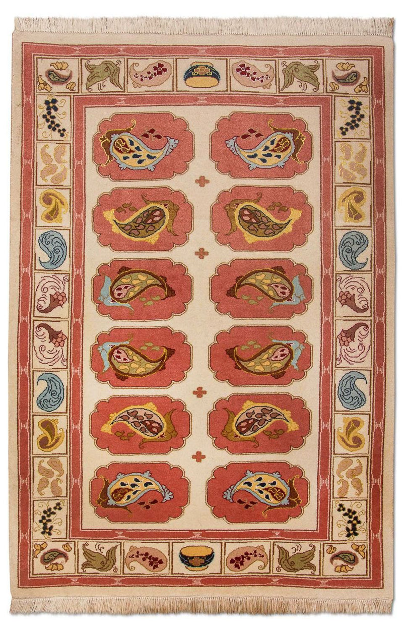 Täbriz - 50 Raj Teppich 99x109cm - Perserteppich - mehrfarbig