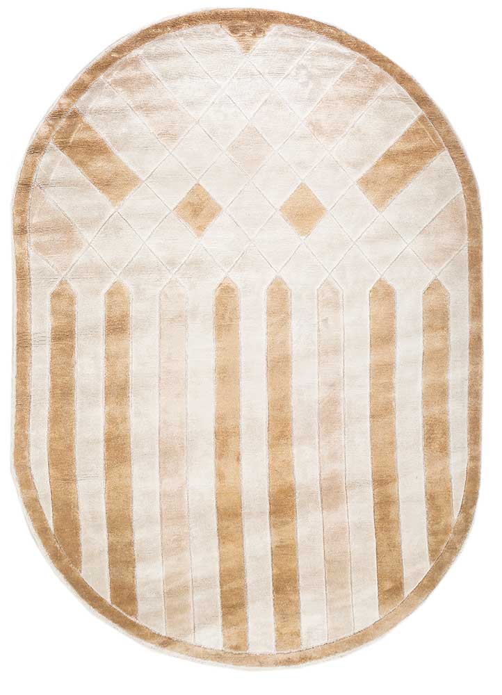 Designer Teppich oval  - 180 x 270 cm - braun