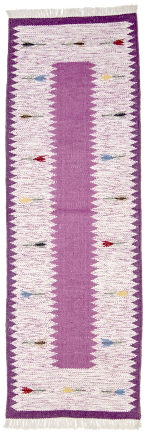 Kelim Modern Teppich 80x250cm - lila
