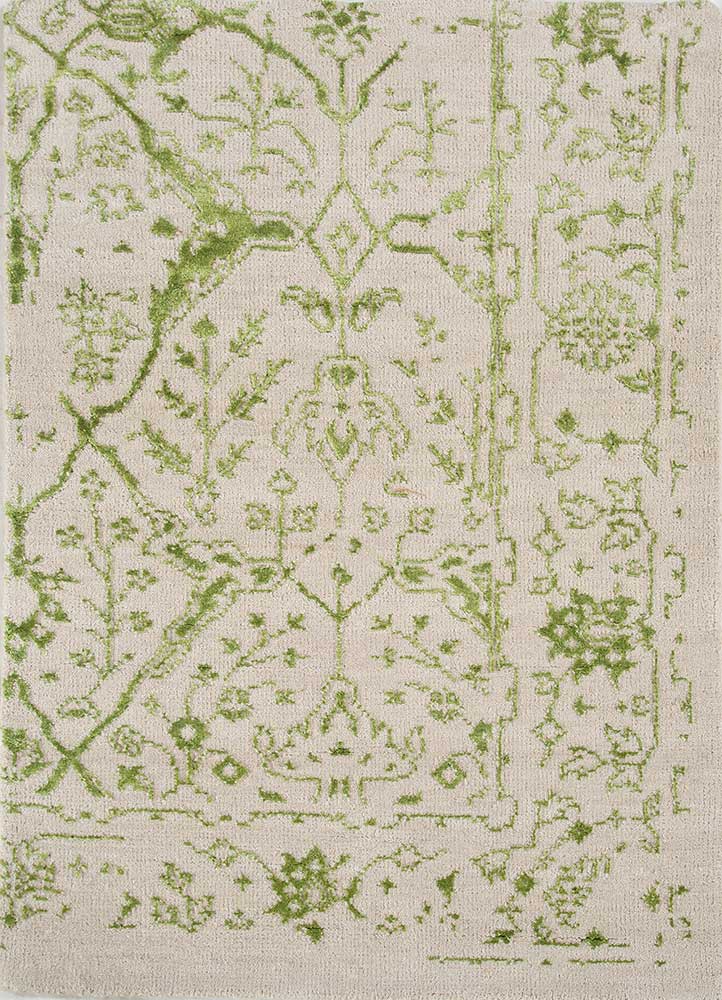 Wollteppich - 73 x 120 cm - grün