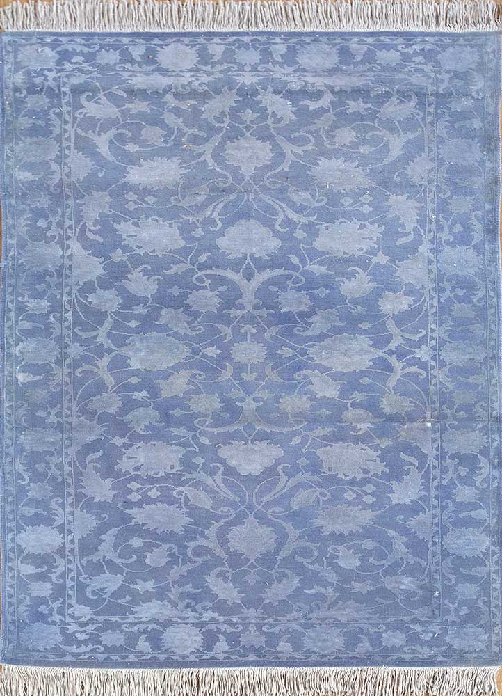 Wollteppich - 75 x 150 cm - seeblau