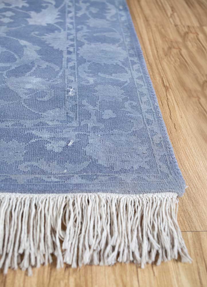 Wollteppich - 75 x 150 cm - seeblau