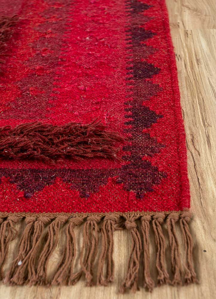 Wollteppich - 150 x 225 cm - rot