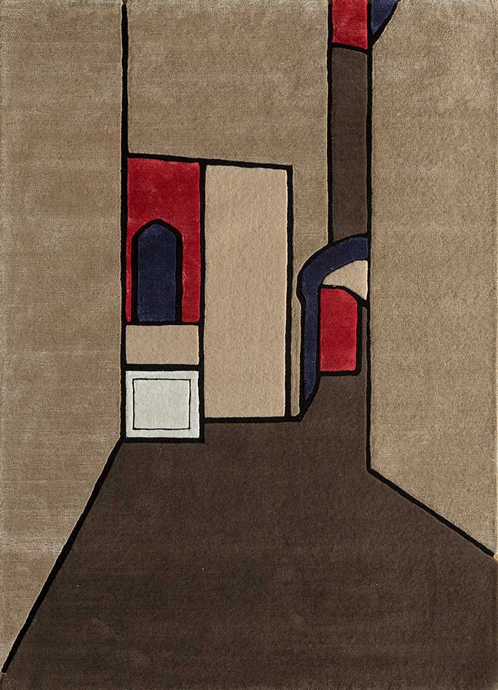 Wollteppich sonderform  - 170 x 240 cm - beige