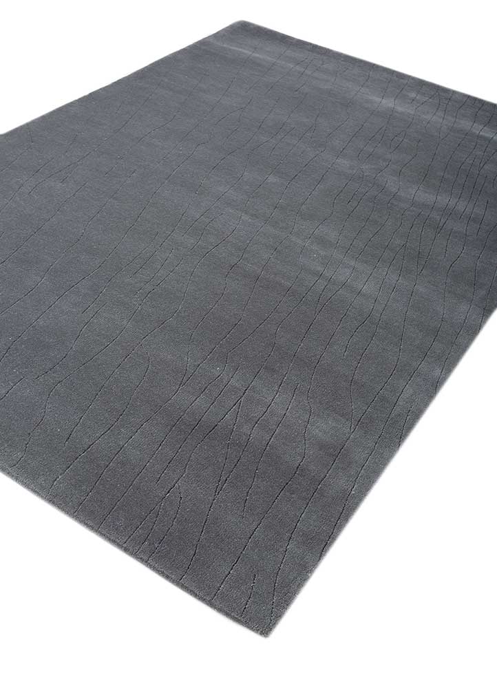 Wollteppich - 165 x 233 cm - dunkelgrau