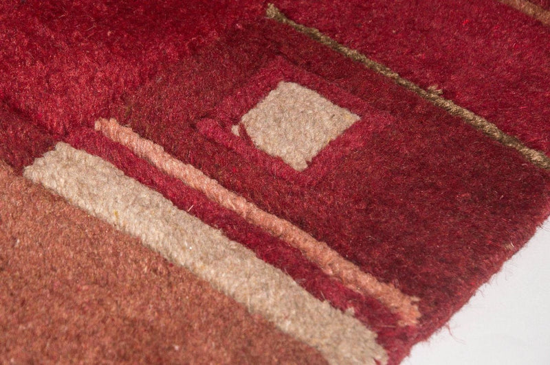 Nepal Teppich 70 x 140 cm - rot