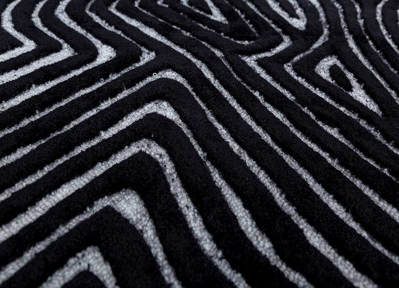 Teppich rund  - 180 x 180 cm - grau