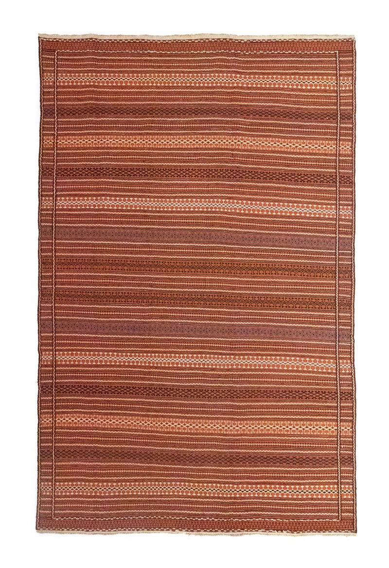 Kelim Fars Teppich 195x300cm - braun