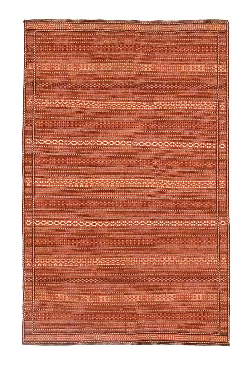 Kelim Fars Teppich 198x305cm - braun