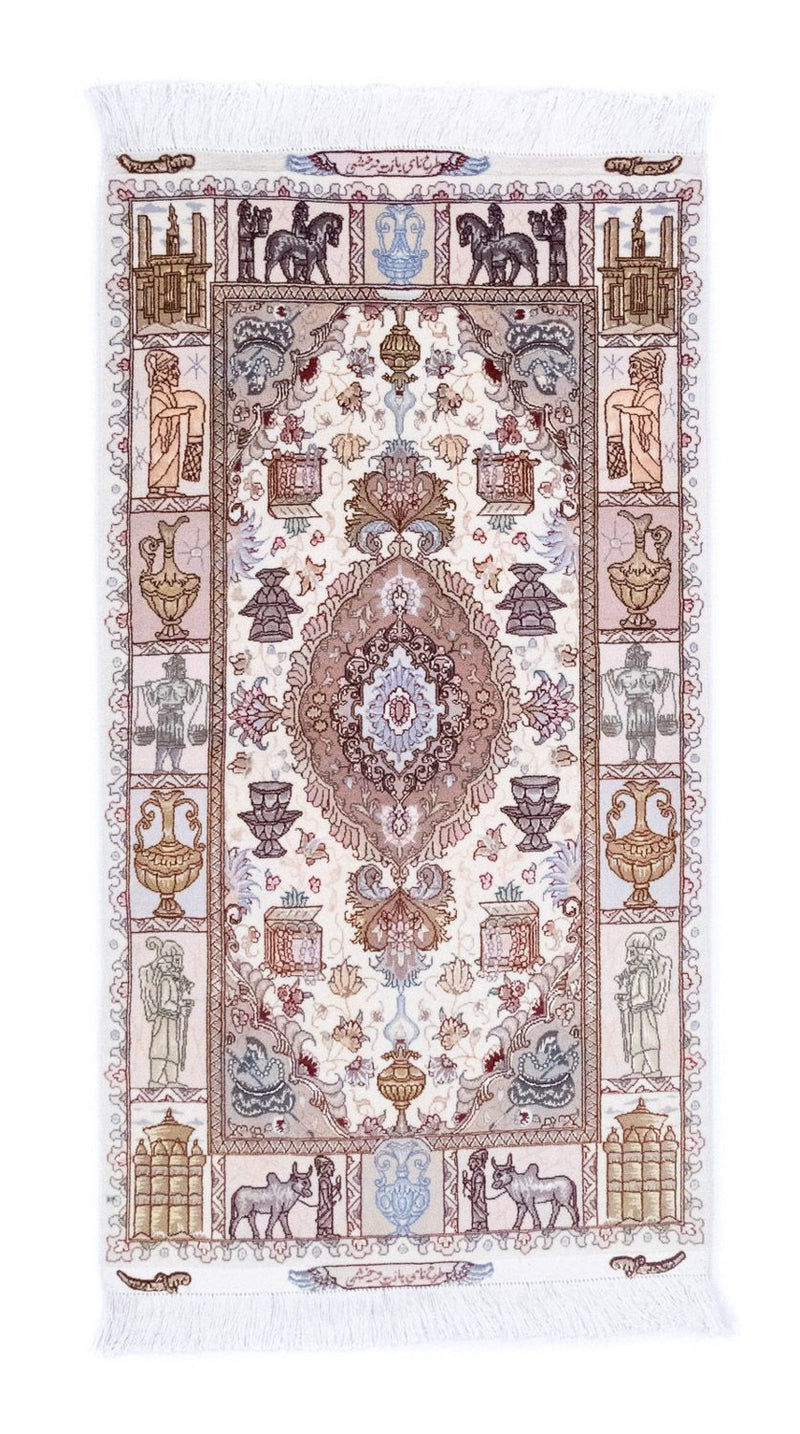 Perserteppich - Täbriz - Royal 75 x 134 cm - beige