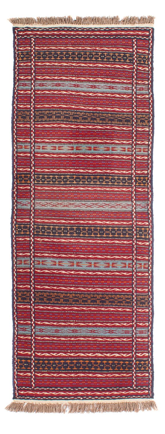 Kelim Senneh Teppich 70x200cm - mehrfarbig