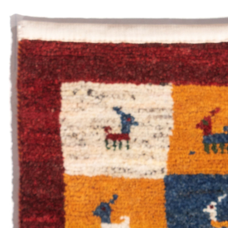 Gabbeh Persisch Teppich 40x60cm - Perserteppich Wollteppich - mehrfarbig