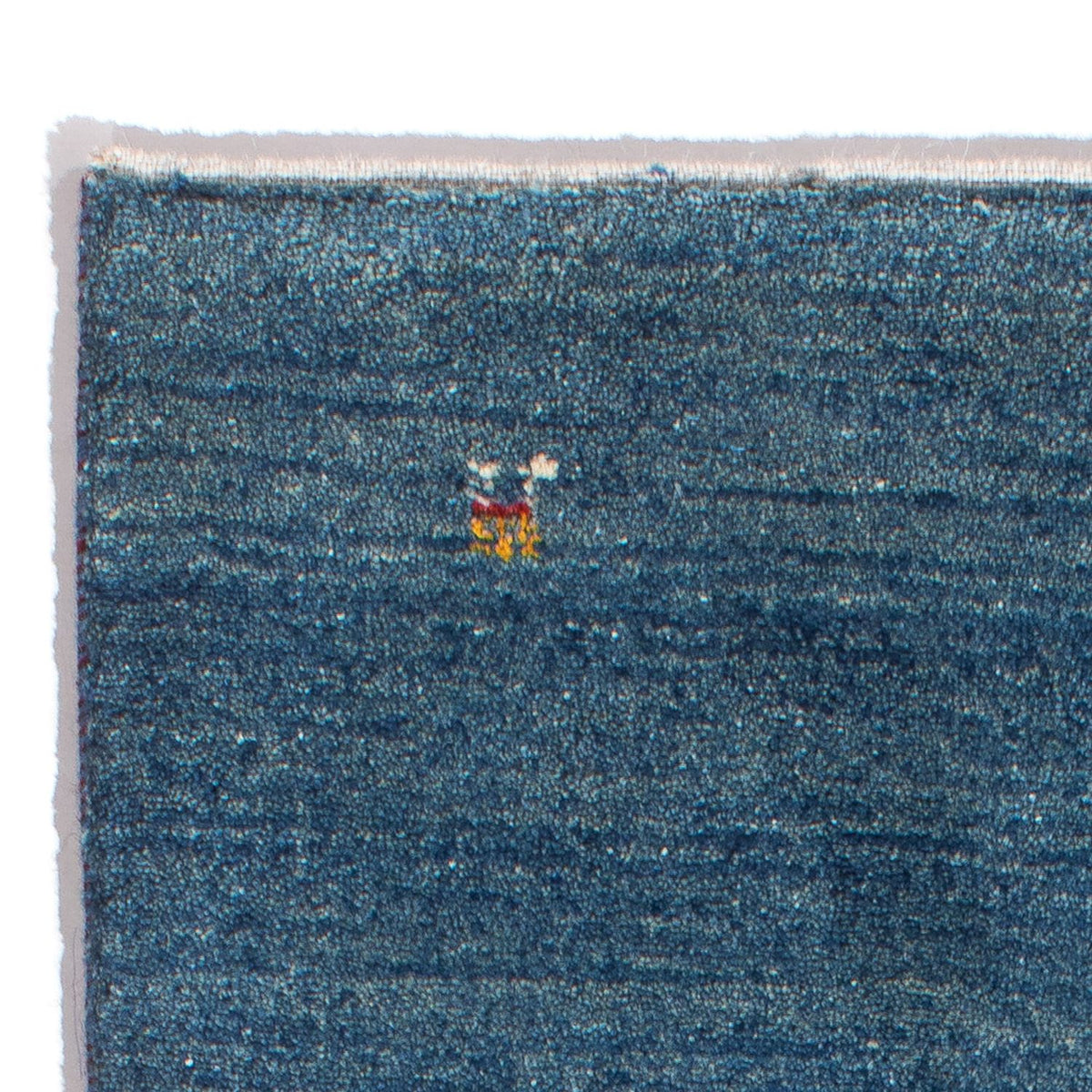 Gabbeh Persisch Teppich 69x140cm - Perserteppich Wollteppich - seeblau