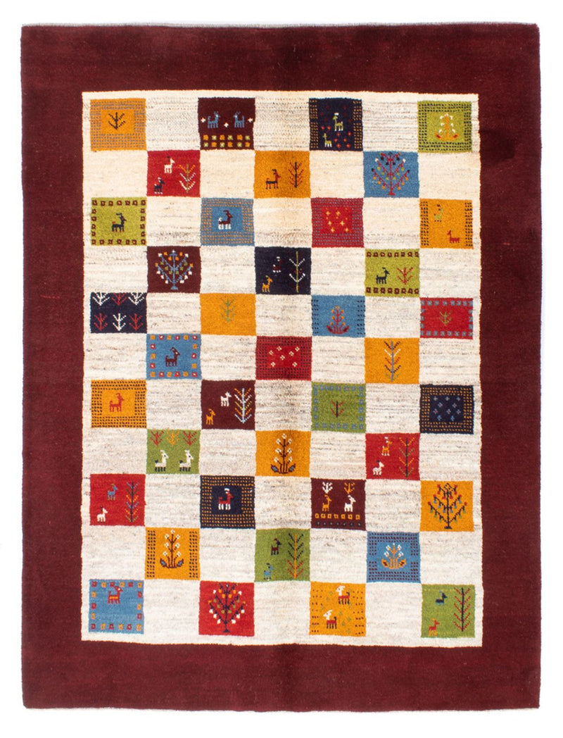 Gabbeh Persisch Teppich 155x197cm - Perserteppich Wollteppich - mehrfarbig