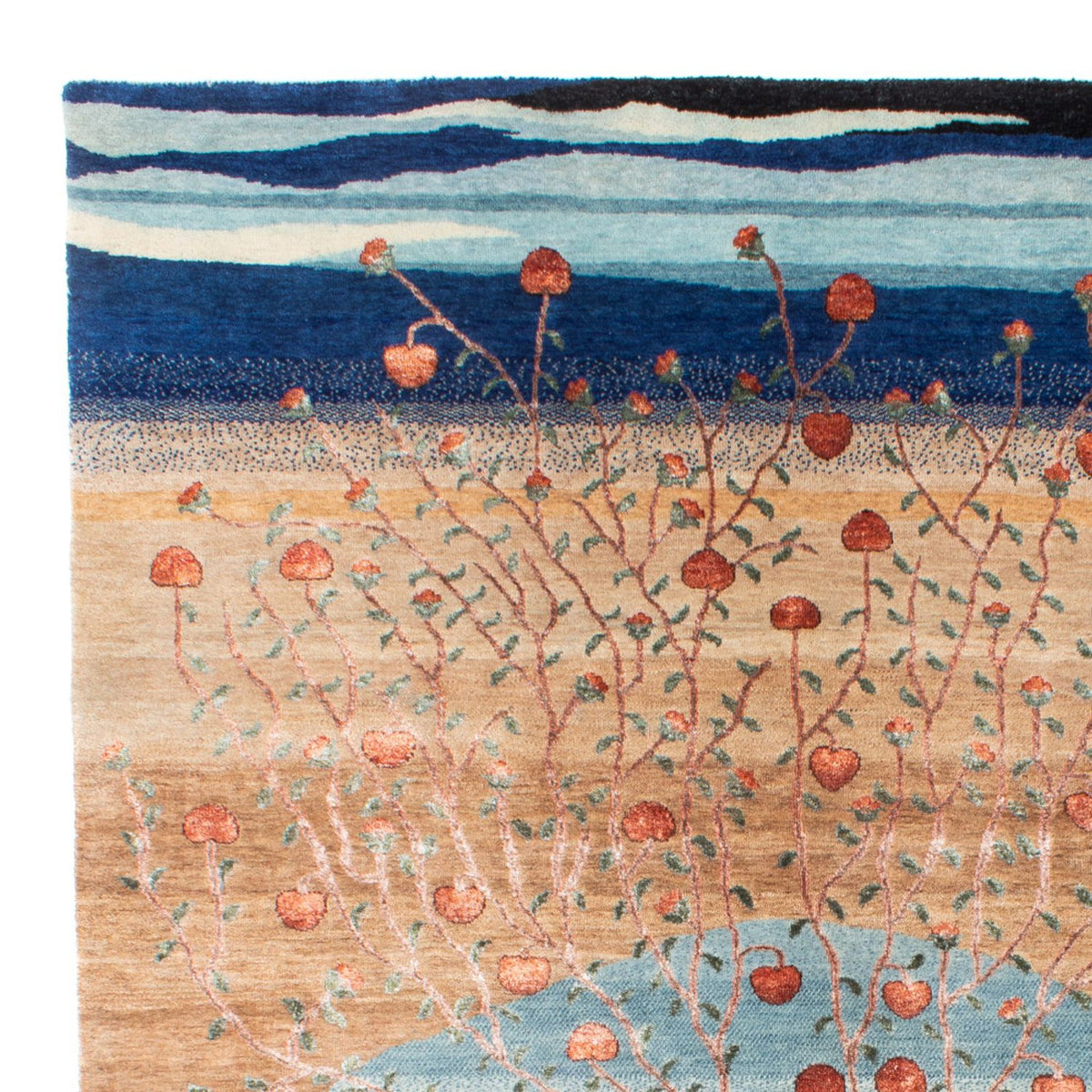 Designer Teppich 188x260cm - blau