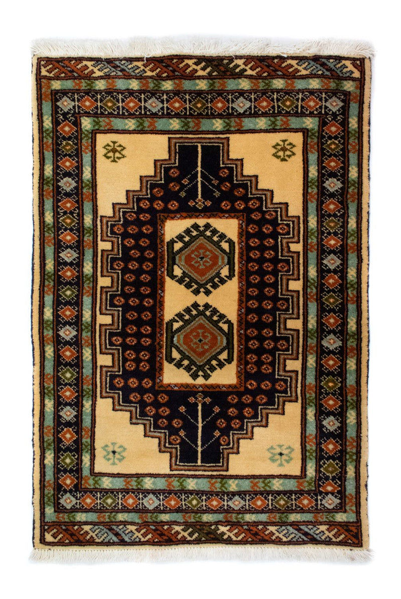 Turkaman Teppich 64x91cm - Orientteppich - beige