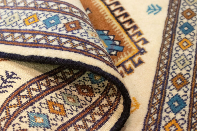 Turkaman Teppich 63x88cm - Orientteppich - beige
