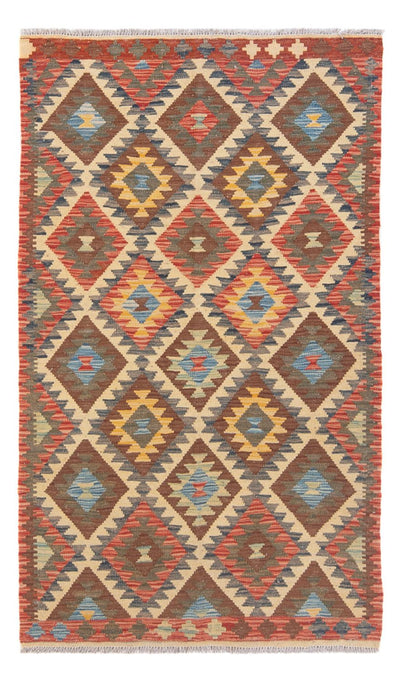 Kelim Maimene Teppich 96x169cm - Wollteppich - mehrfarbig