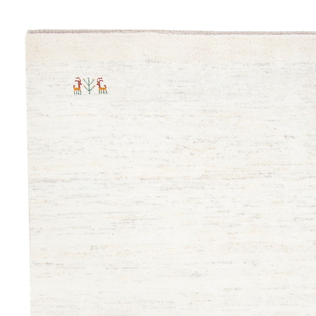 Gabbeh Persisch Teppich 198x243cm - Perserteppich Wollteppich - weiß