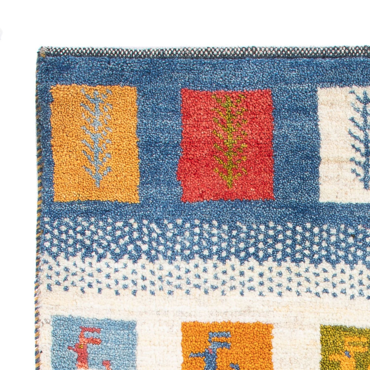 Gabbeh Persisch Teppich 60x90cm - Perserteppich Wollteppich - mehrfarbig