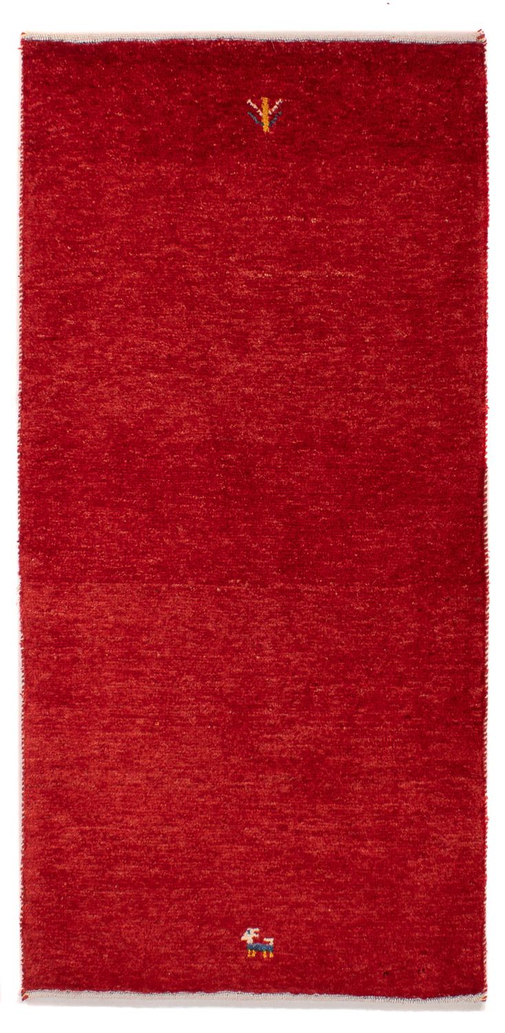 Loribaft Teppich Perser 72x140cm - Orientteppich - dunkelrot