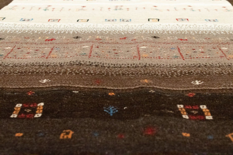 Gabbeh Teppich - Loribaft Perser 148 x 194 cm - beige