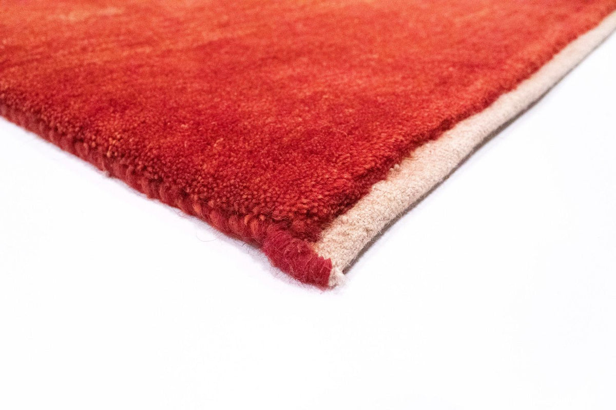Gabbeh Persisch Teppich 101x144cm - Perserteppich Wollteppich - rot