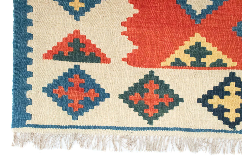 Kelim Fars Teppich 150x196cm - rot