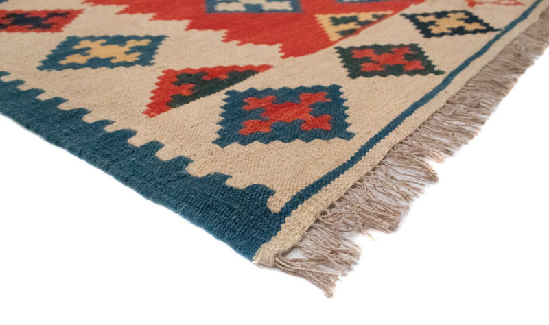 Kelim Fars Teppich 150x196cm - rot