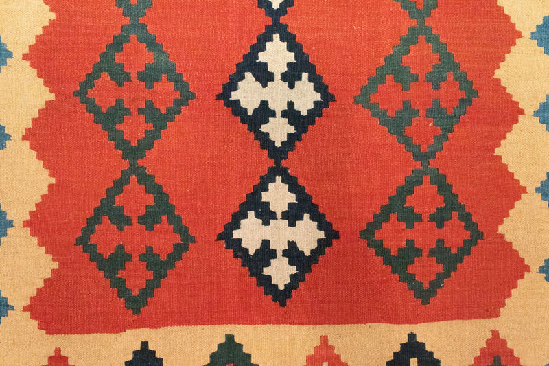 Kelim Fars Teppich 150x200cm - rot