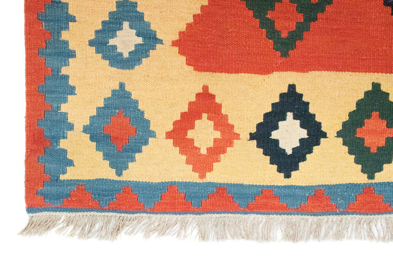 Kelim Fars Teppich 150x200cm - rot