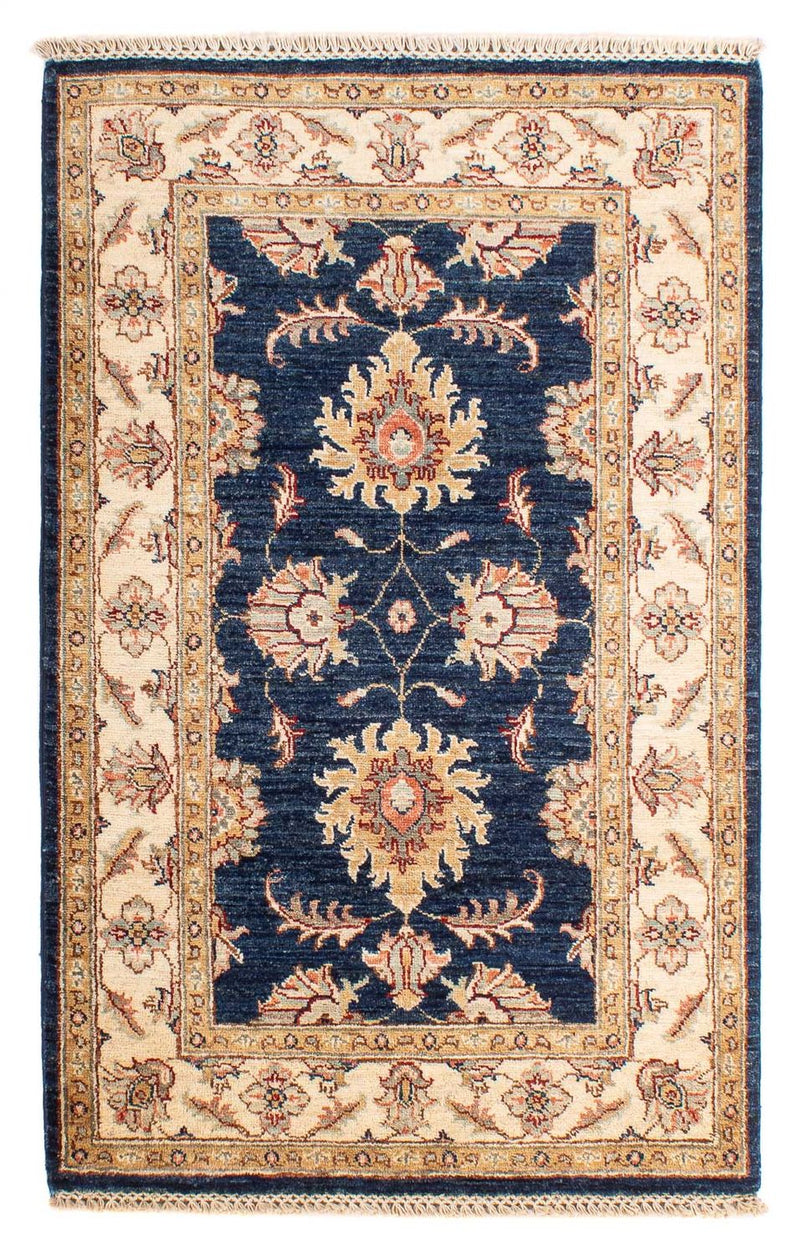 Ziegler Teppich 79x124cm - Orientteppich - dunkelblau